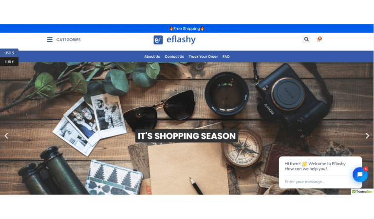Eflashy e-commerce website